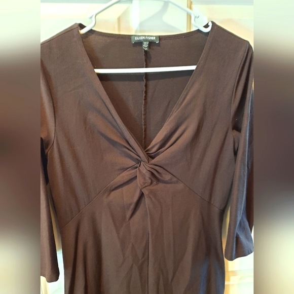 Eileen Fisher Brown Knot Front Dress size XS - Picture 11 of 13